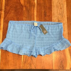 Wild Fable Sky Blue Textured Swimsuit Cover Up Shorts
